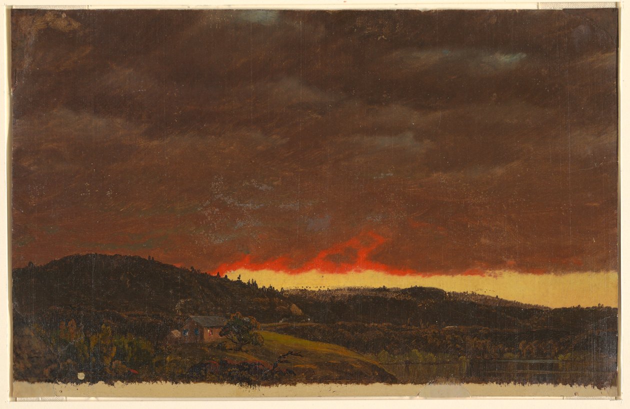 Západ slunce, Hudson Valley od Frederic Edwin Church