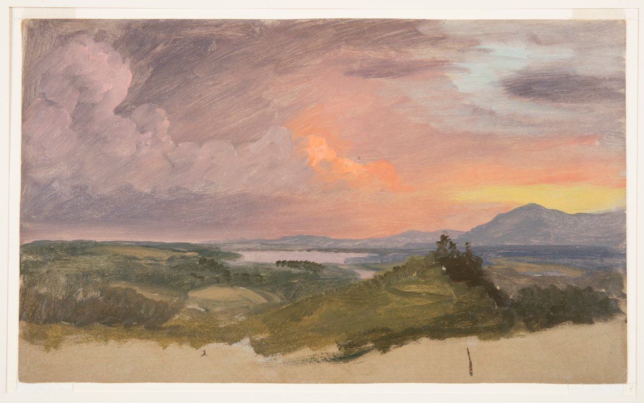 Západ slunce v údolí Hudson od Frederic Edwin Church