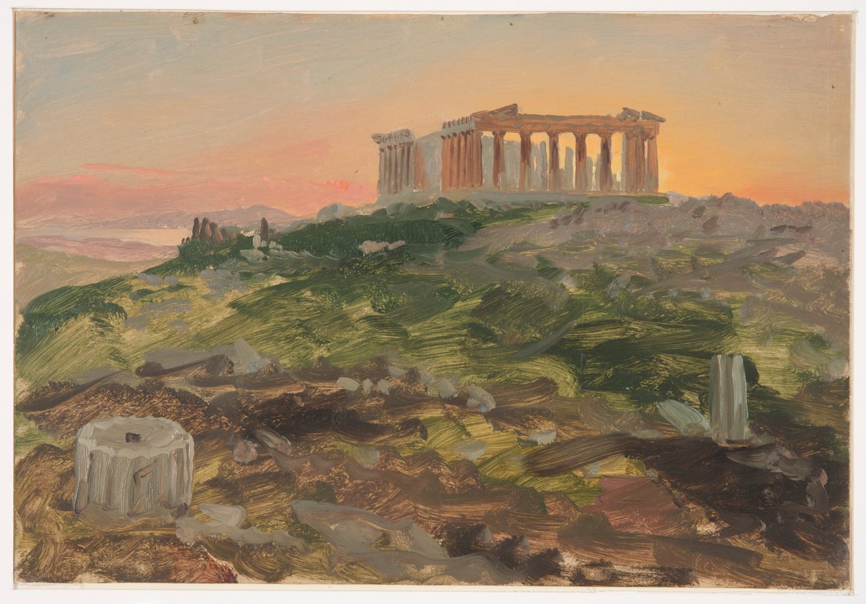 Parthenon z jihovýchodu od Frederic Edwin Church