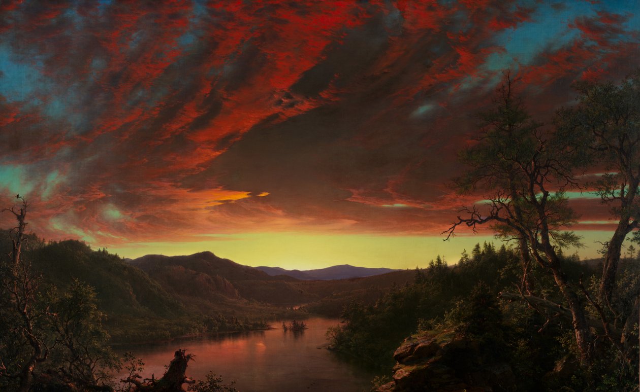 Soumrak v divočině, 1860 od Frederic Edwin Church