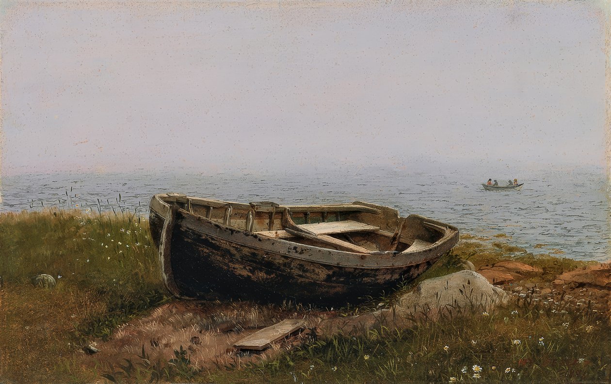 Opuštěná veslice od Frederic Edwin Church