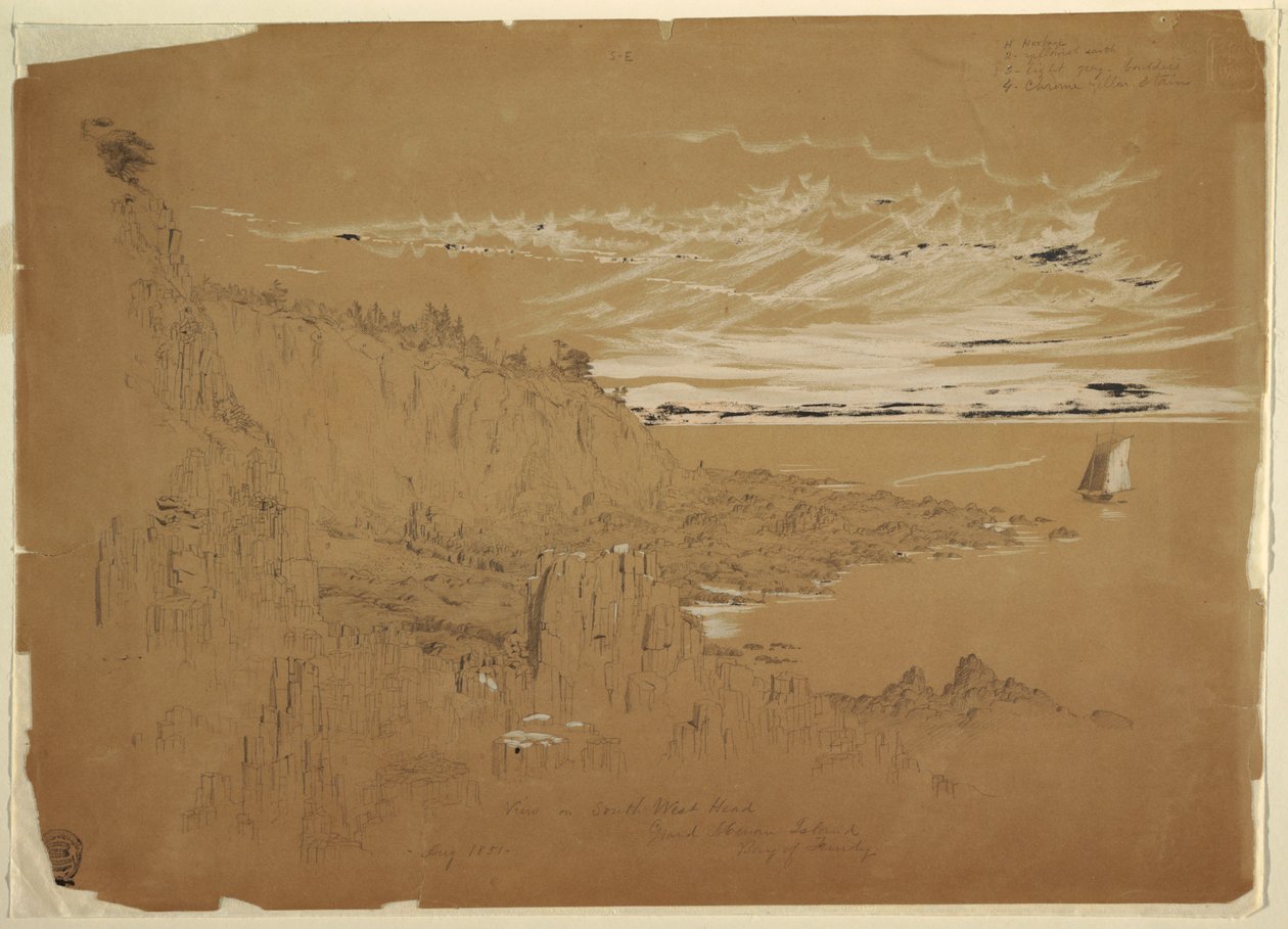 "Pohled na South West Head, Grand Manan Island, Bay of Fundy, Kanada" od Frederic Edwin Church