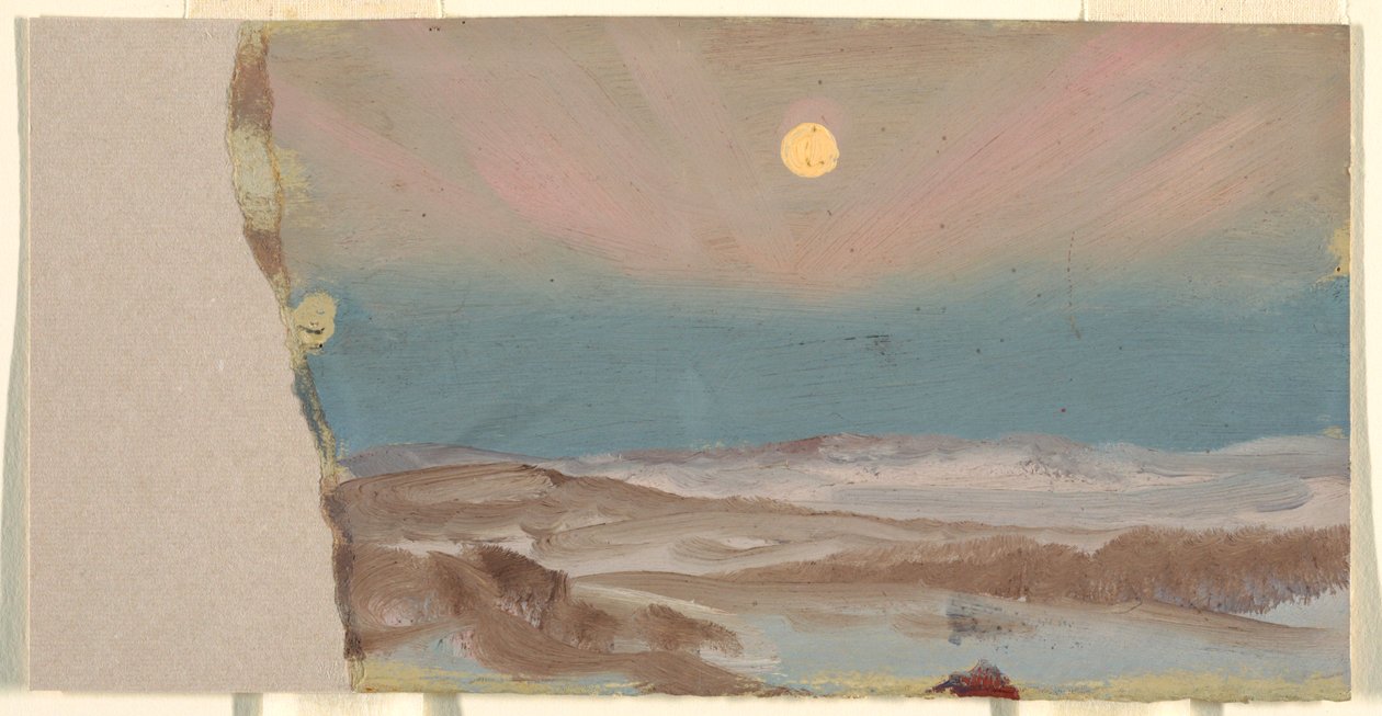 Zimní krajina s úplňkem od Frederic Edwin Church