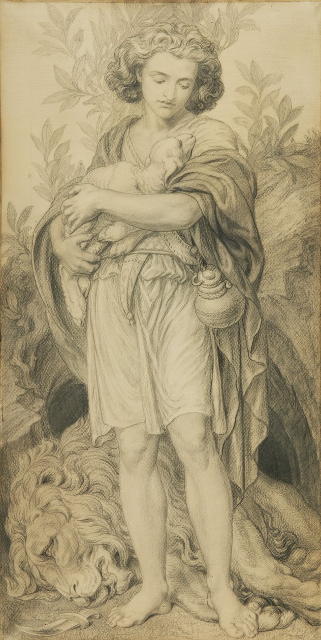 Sesterská pomoc (tužka na papíře) od Frederic James Shields