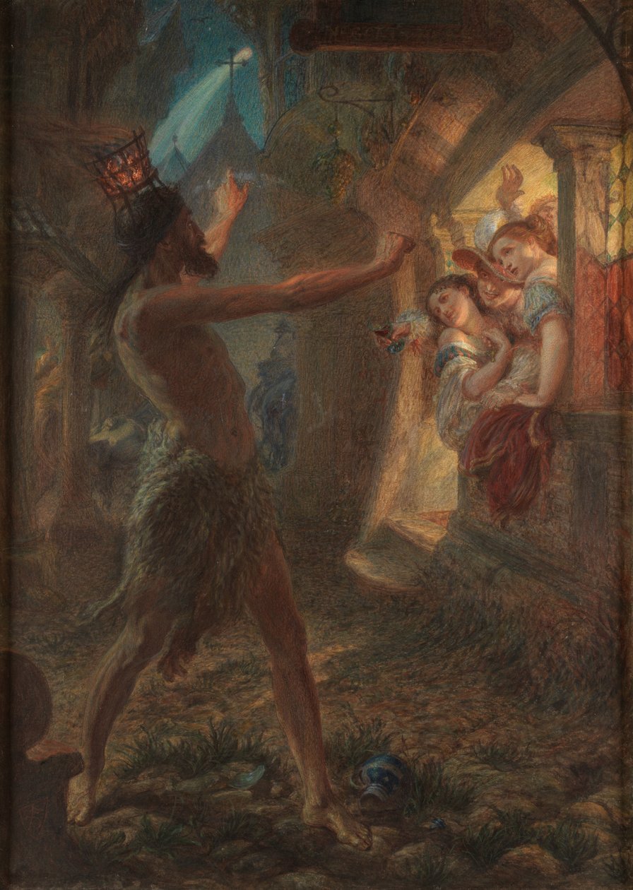 Solomon Eagle (akvarel a bodycolor s arabskou gumou) od Frederic James Shields