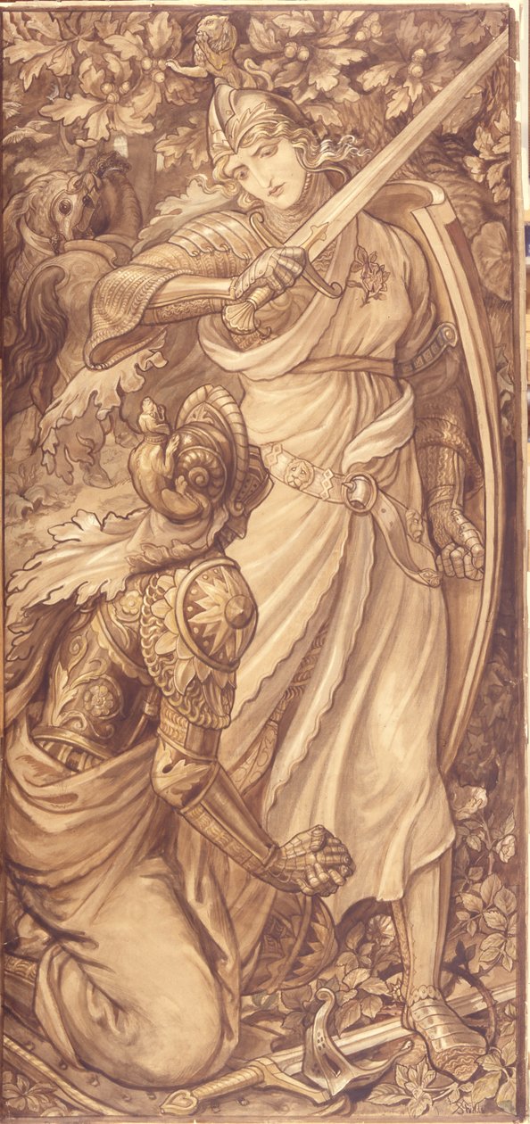 Vítěz (akvarel a olovnatá běloba na papíře) od Frederic James Shields