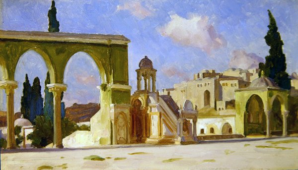 El Haram, Jeruzalém (olej na panelu) od Frederic Leighton