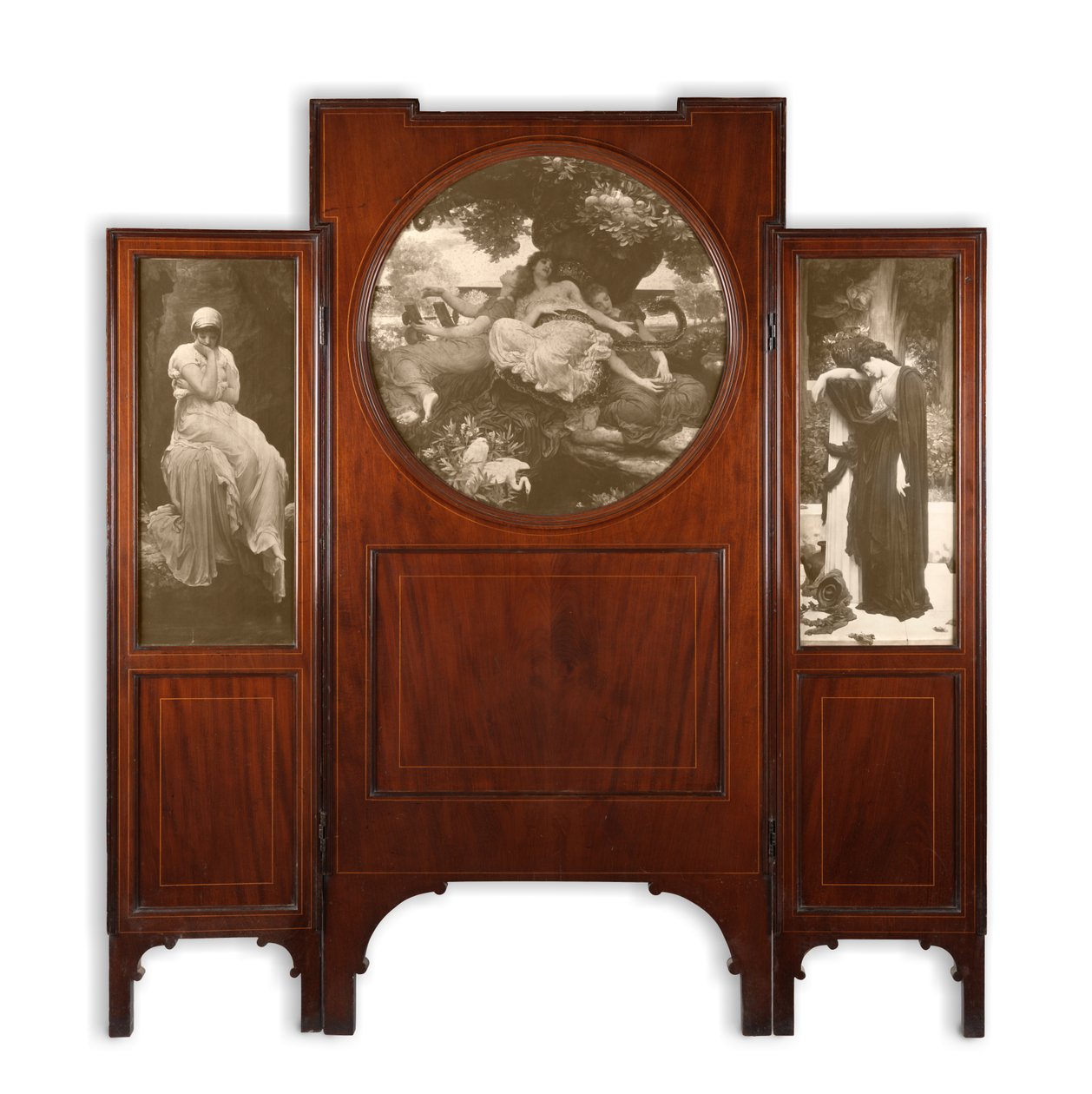 Mahagonové třísložkové síto s tiskovými vložkami (sada třísložkových sít z mahagonu) od Frederic Leighton
