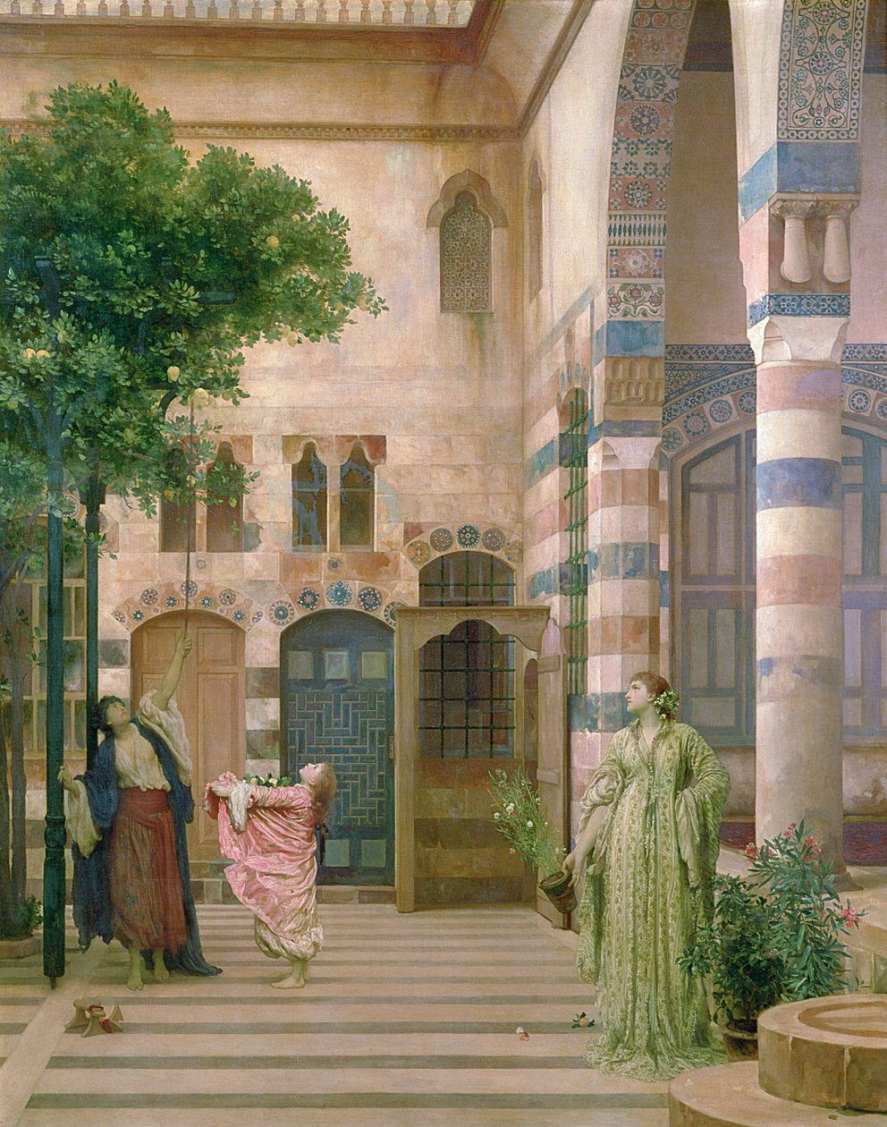 Starý Damašek, židovská čtvrť nebo sběr citronů, c.1873-74 od Frederic Leighton