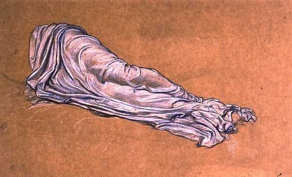 Studie pro Cymon a Ifigenia (tužka a křída na papíře) od Frederic Leighton