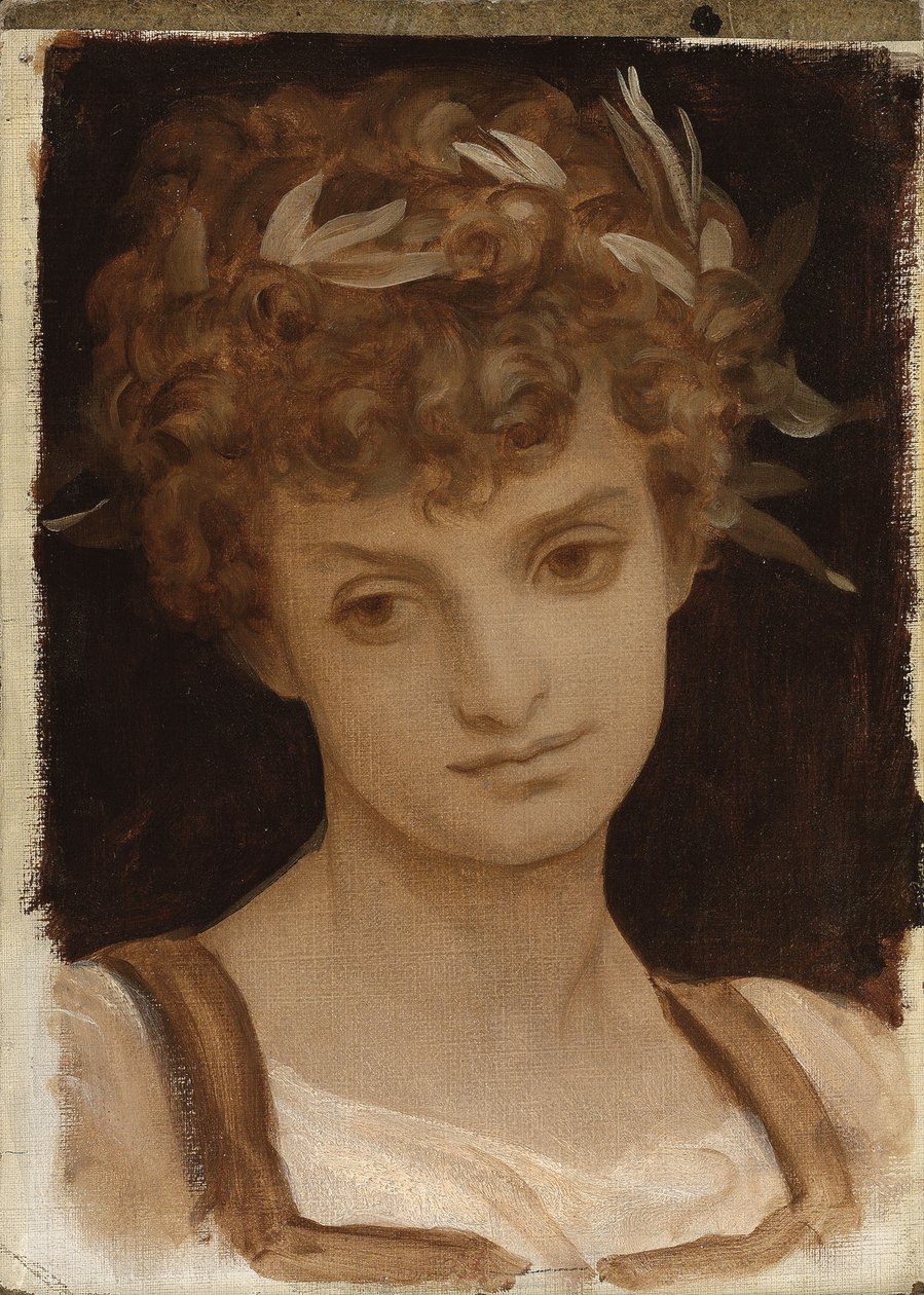 Studie dívčí hlavy od Frederic Leighton
