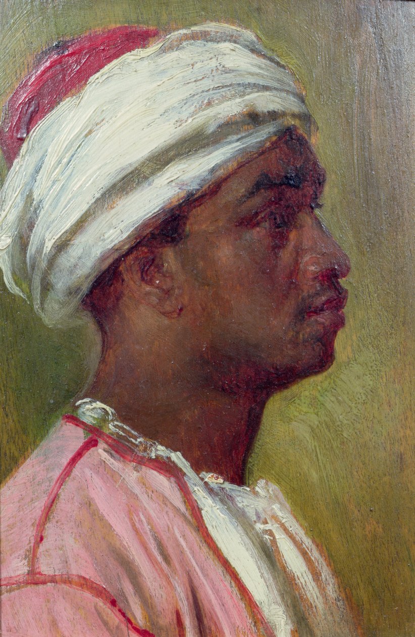 Studie núbijského mladého muže (panel) od Frederic Leighton