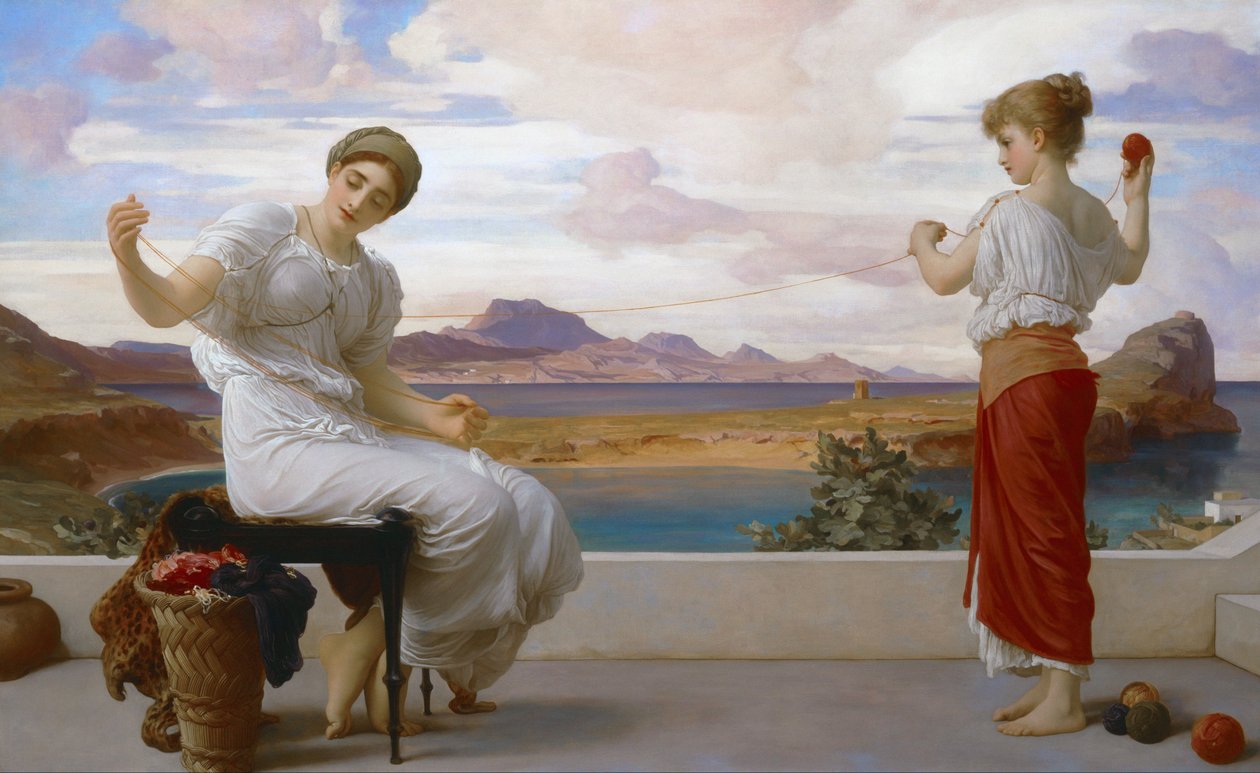 Navíjení příze od Frederic Leighton