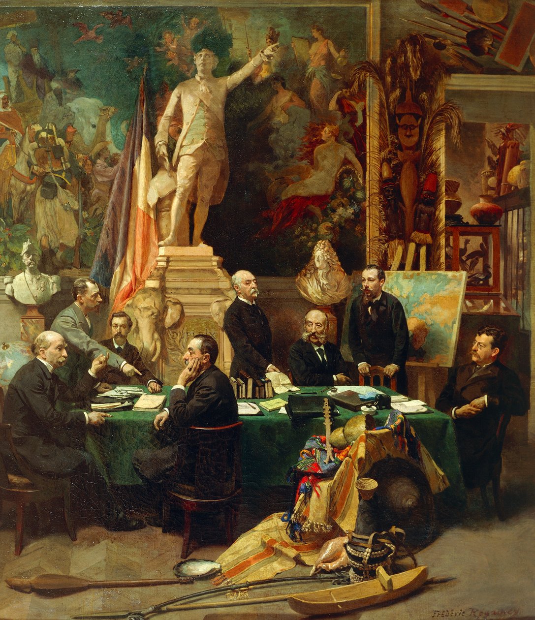 Jules Ferry přijímá delegáty z kolonií v listopadu 1892, obraz od Frederica Regameyho (1849-1925). Francie od Frederic Regamey