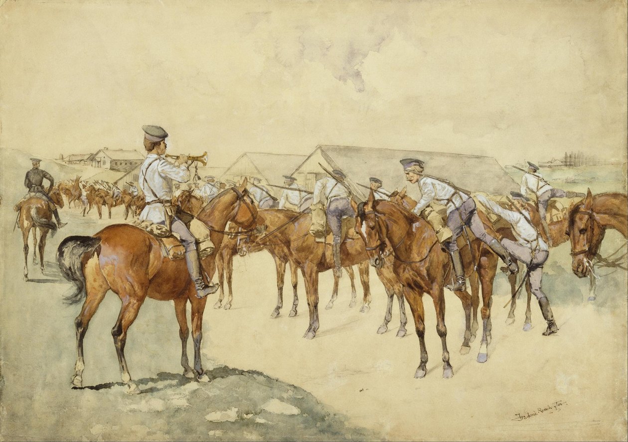 Výzva do zbraně od Frederic Remington