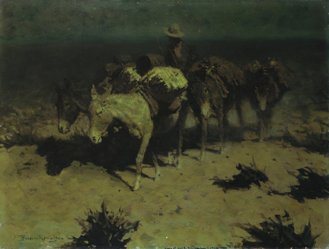 A Pack Train, 1909 od Frederic Remington
