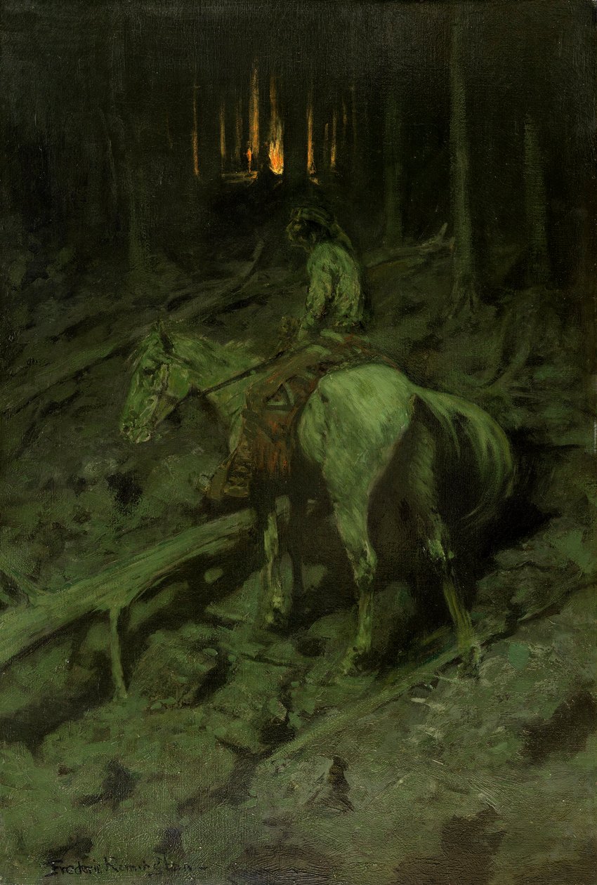 Požární signál Apache od Frederic Remington