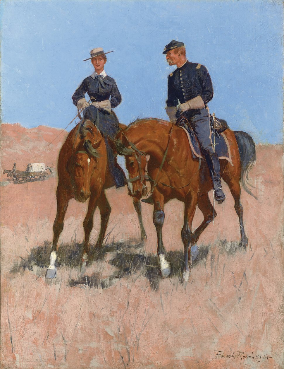 Belle McKeever a poručík Edgar Wheelock, kolem roku 1899 od Frederic Remington