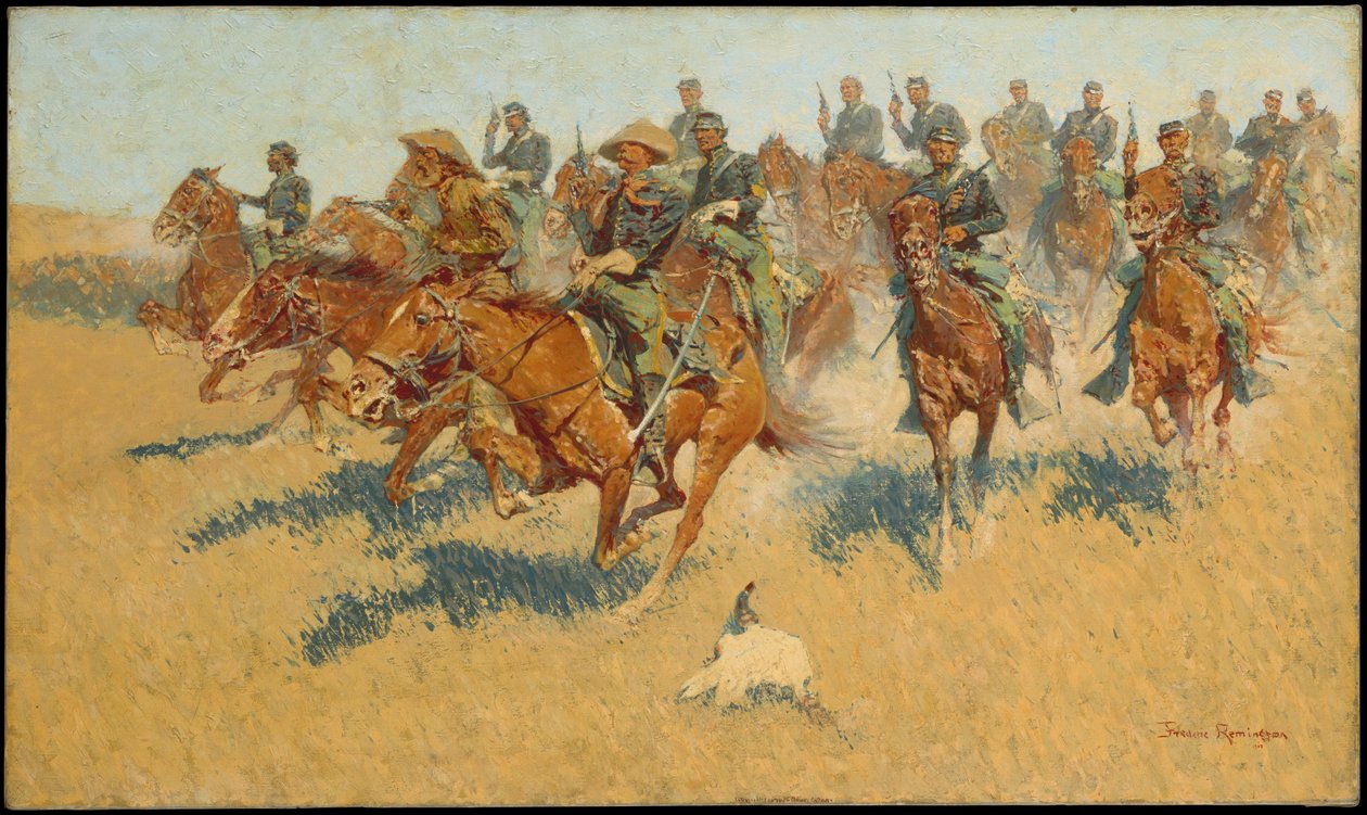Útok kavalerie na jižních pláních od Frederic Remington