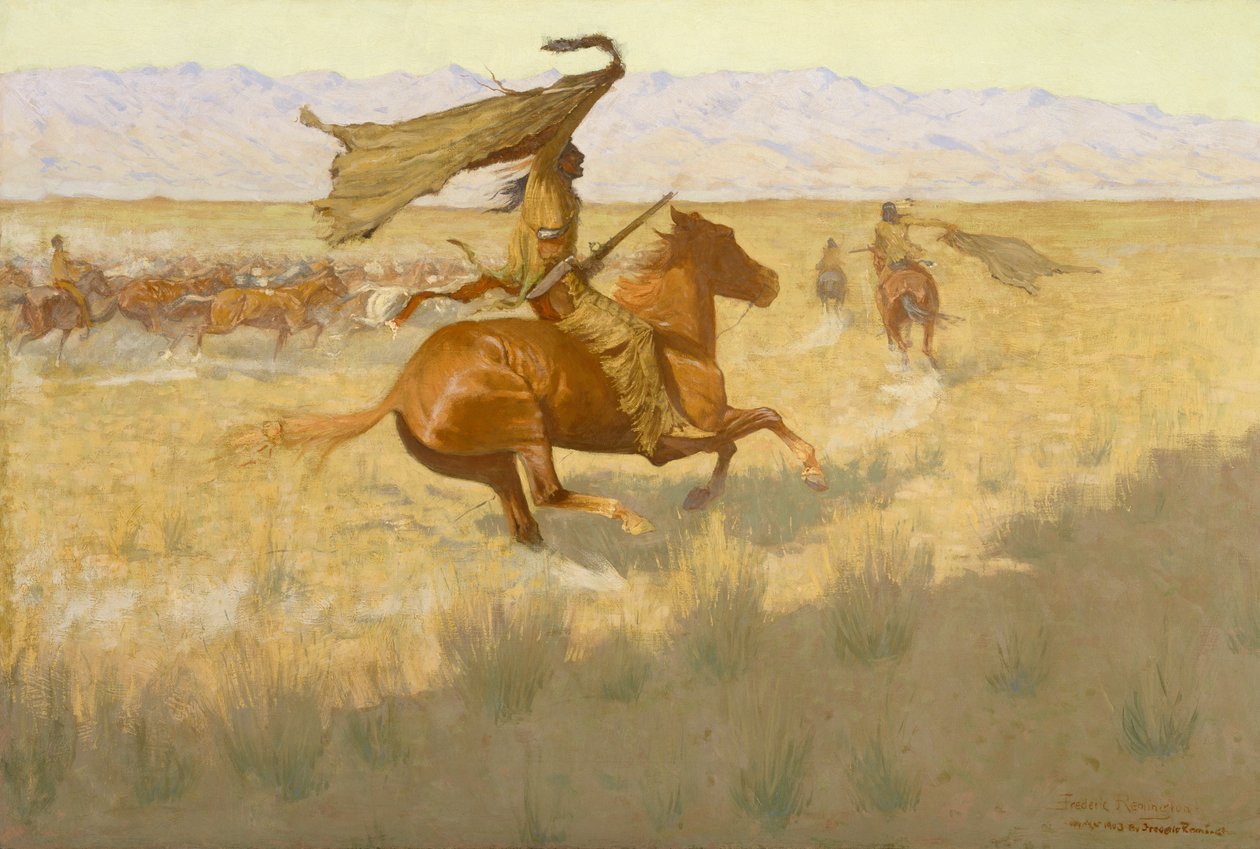 Změna vlastnictví (The Stampede: Horse Thieves) 1903 od Frederic Remington