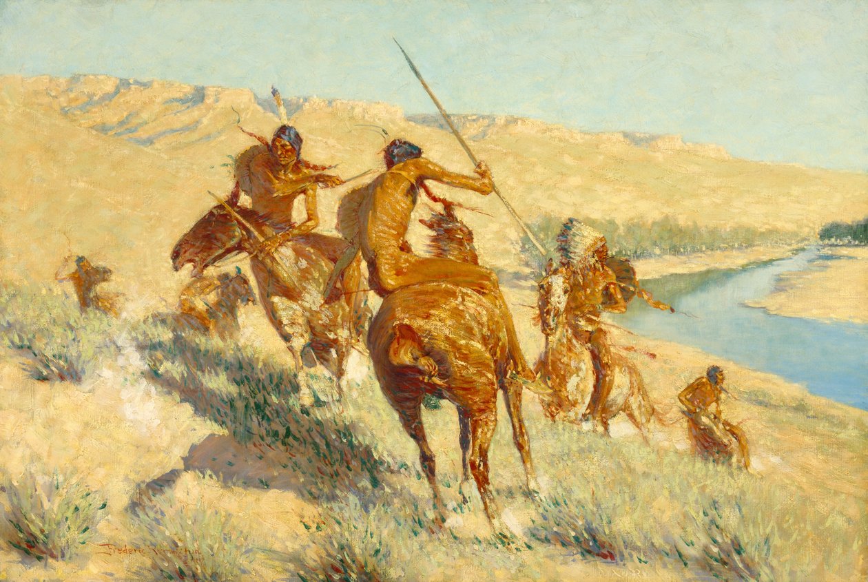 Episode of the Buffalo Gun (The Visitation of the Buffalo Gun: A Buffalo Episode) 1909 od Frederic Remington