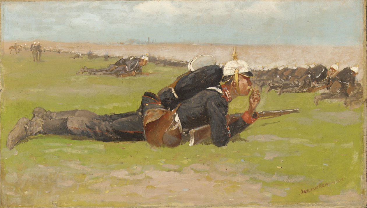 Polní vrták pro pruskou pěchotu od Frederic Remington