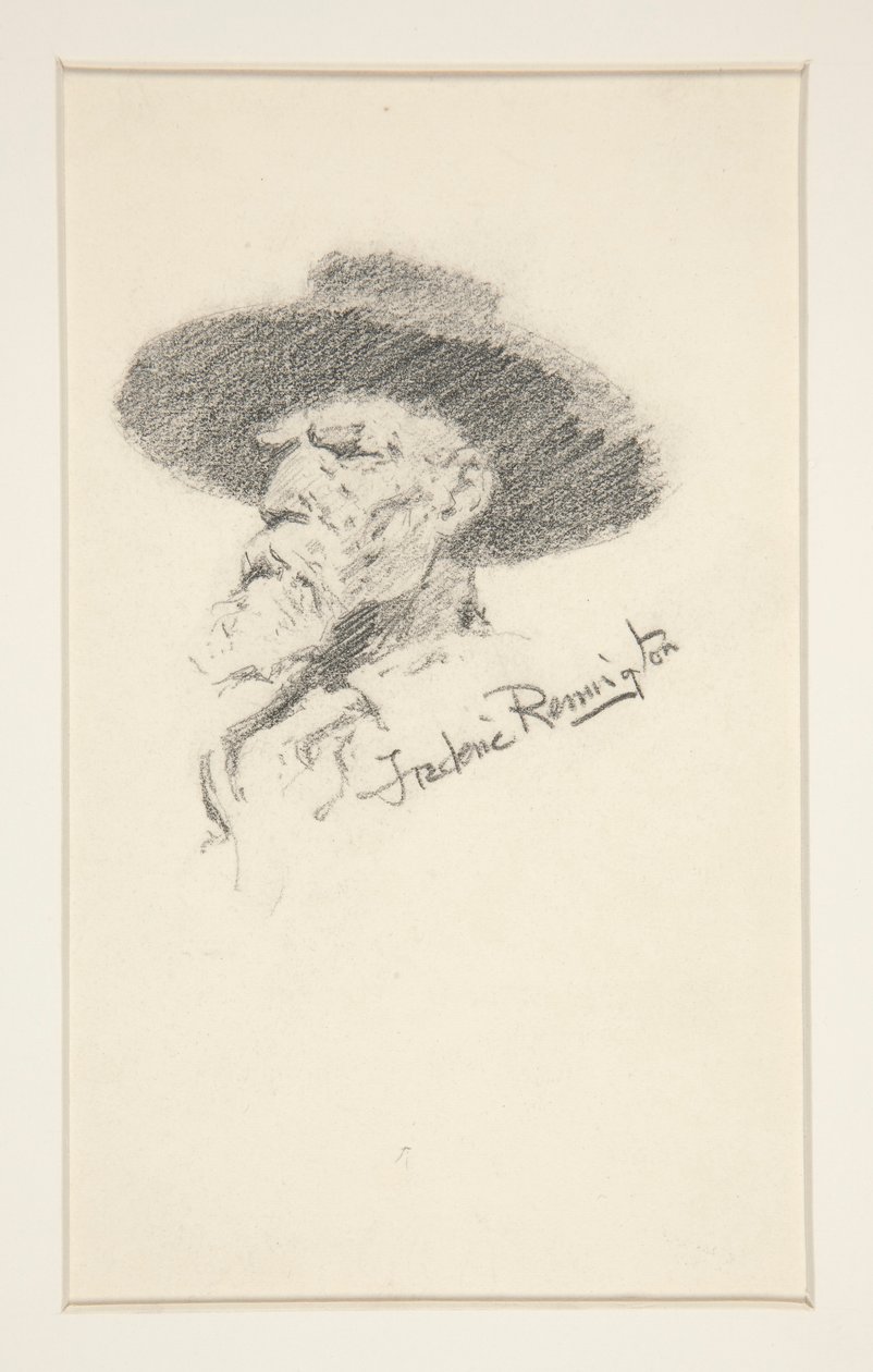Hlava muže od Frederic Remington
