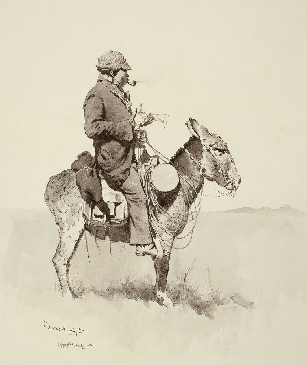 Jackův muž William, moderní Sancho Panza od Frederic Remington