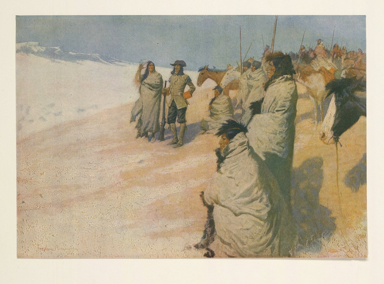 La Vérendrye z Colliers Weekly, hospoda. 1906 od Frederic Remington