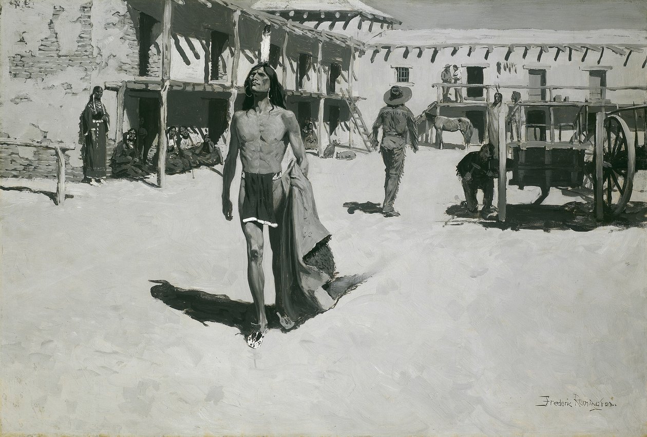 Nic než veselé pohledy následovaly netopýra od Frederic Remington