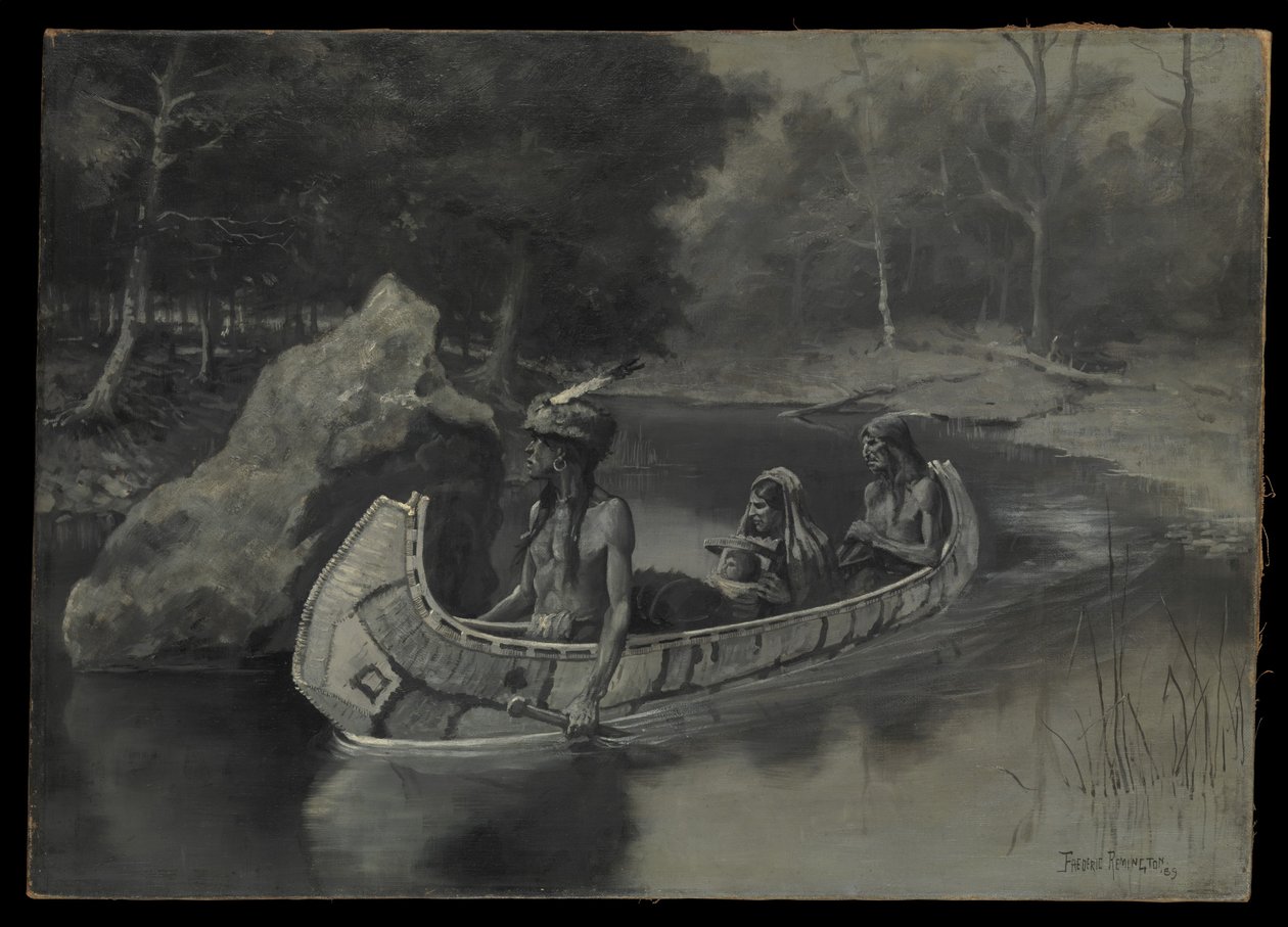 Hodil to přímo do řeky… kde je to v létě stále vidět od Frederic Remington