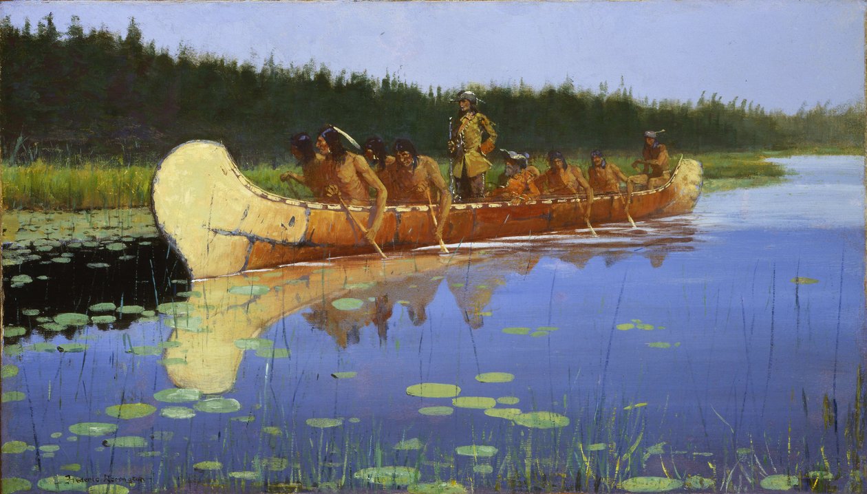 Radisson a Groseilliers od Frederic Remington