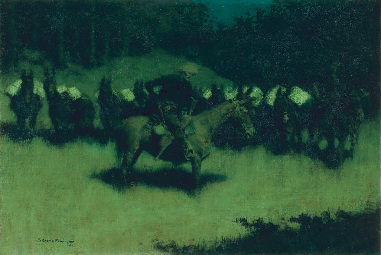 Strašení ve vlaku, 1908 od Frederic Remington