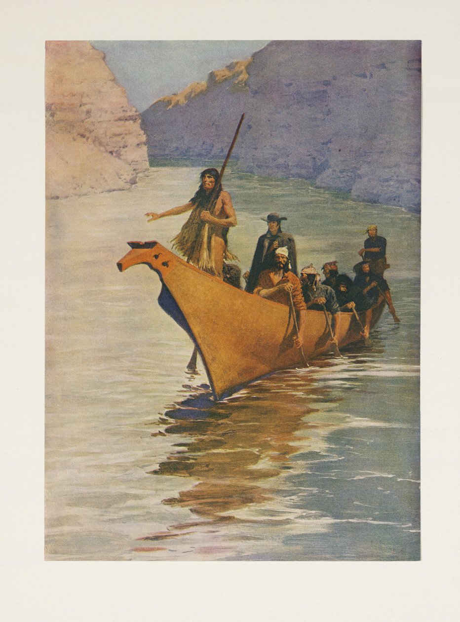Sir Alexander Mackenzie (1764 - 1820) z Colliers Weekly, hospoda. 1906 od Frederic Remington