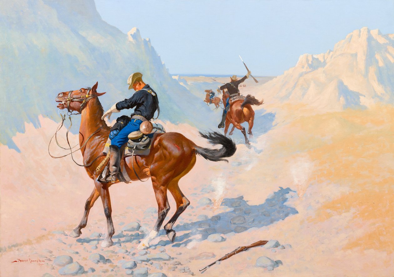 Předsunutá garda nebo vojenská oběť (The Ambush) od Frederic Remington
