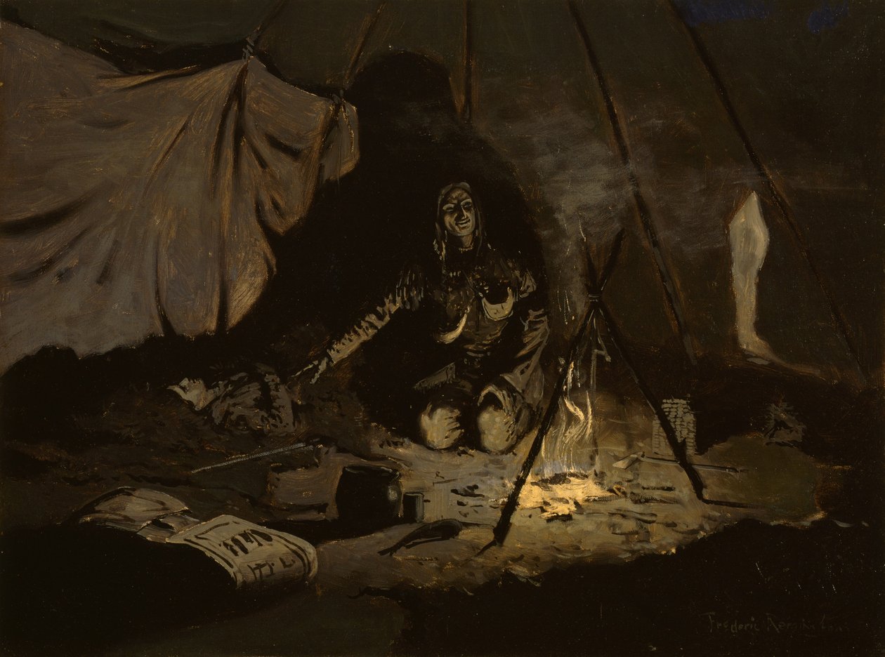 Suché listí vydrželo déle než ona od Frederic Remington