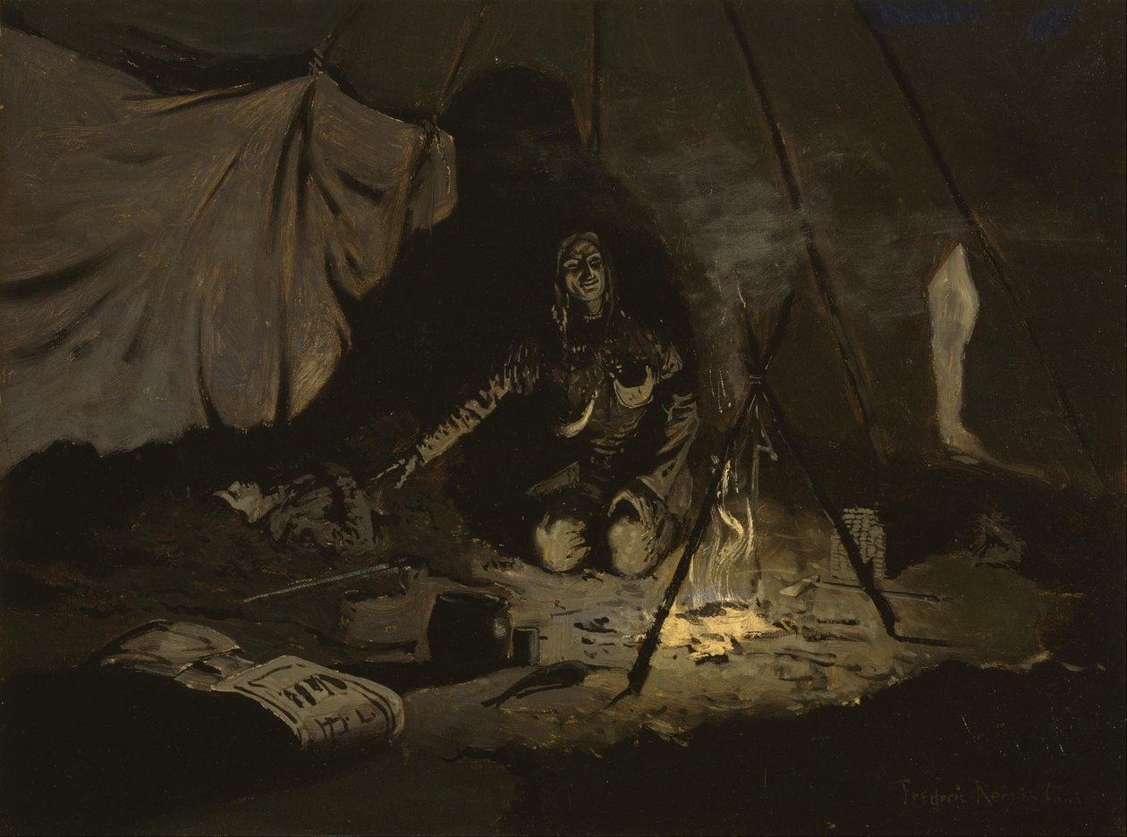 Suché listí vydrželo déle než ona od Frederic Remington