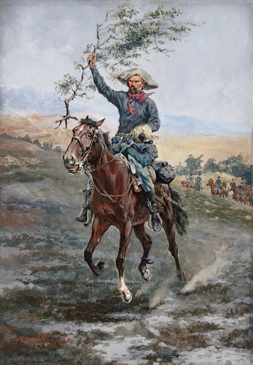 Vlajka příměří v indické válce, 1886 od Frederic Remington