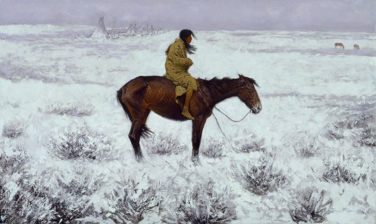 The Herd Boy, kolem roku 1905 (olej na plátně) od Frederic Remington