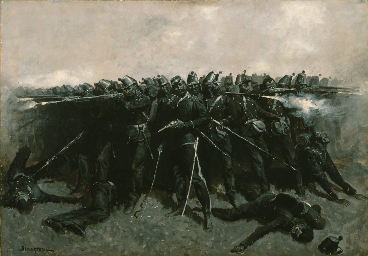 Náměstí pěchoty, c.1893 od Frederic Remington