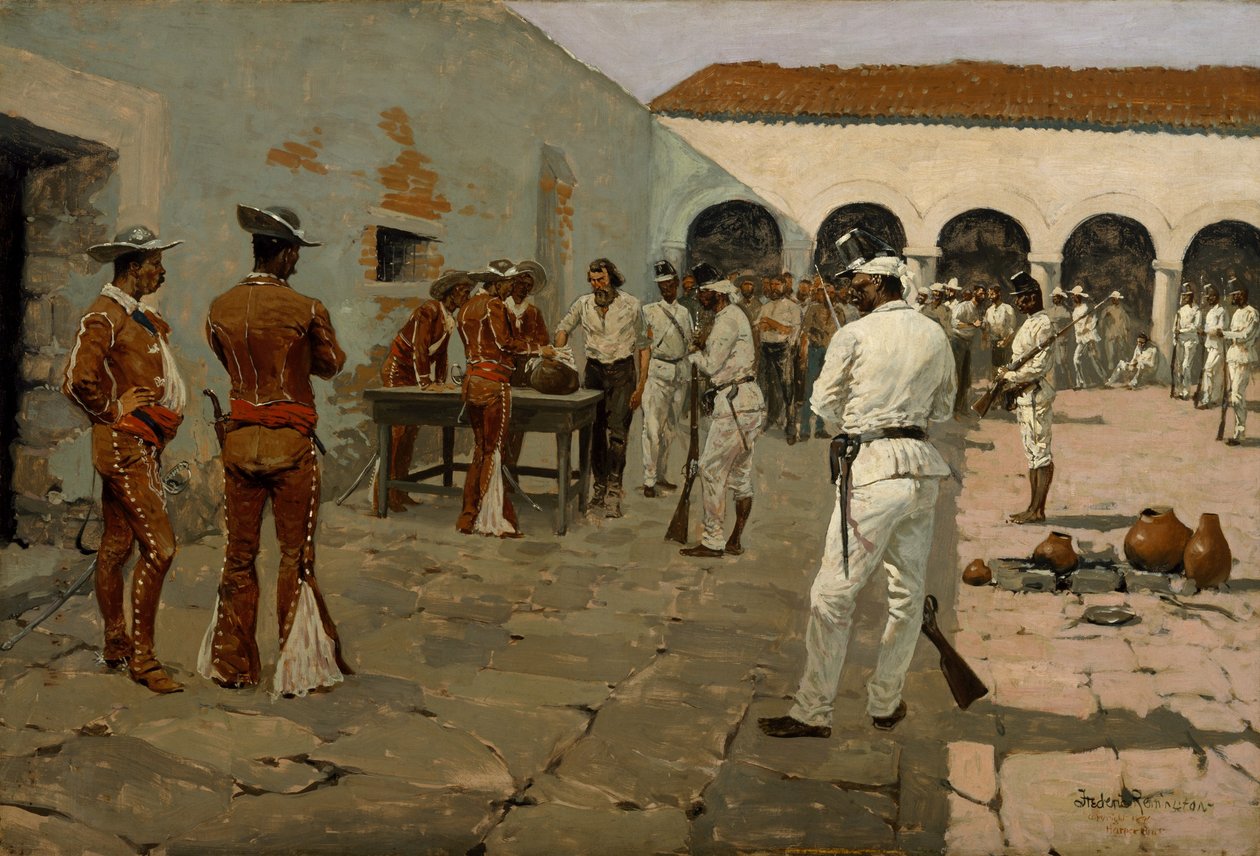 Expedice Mier: Kresba černé fazole od Frederic Remington