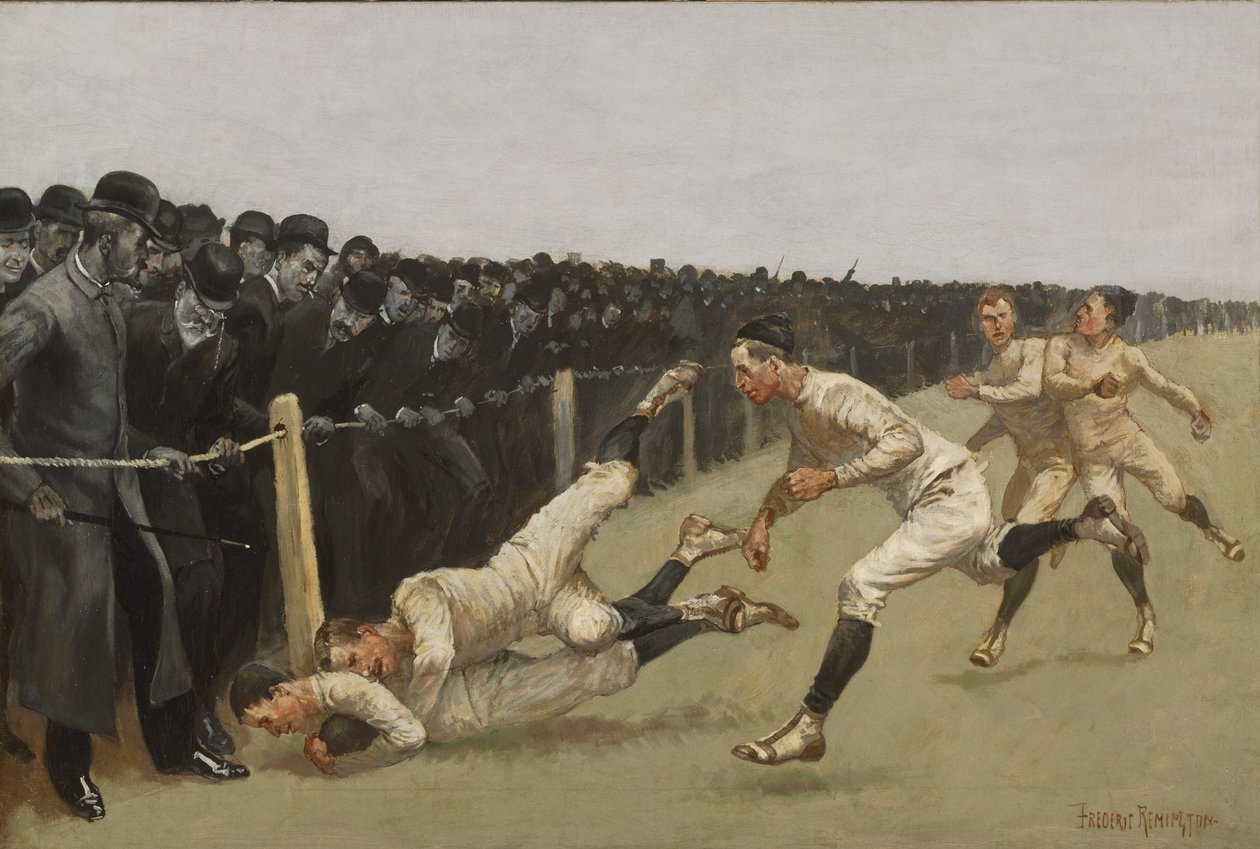 Touchdown, Yale vs. Princeton, Den díkůvzdání, 27. listopadu 1890 od Frederic Remington