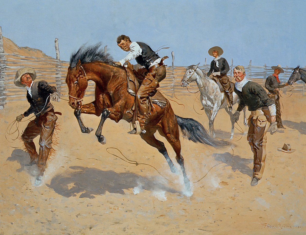 Turn Him Loose, Bille, kolem roku 1893 (olej na plátně) od Frederic Remington