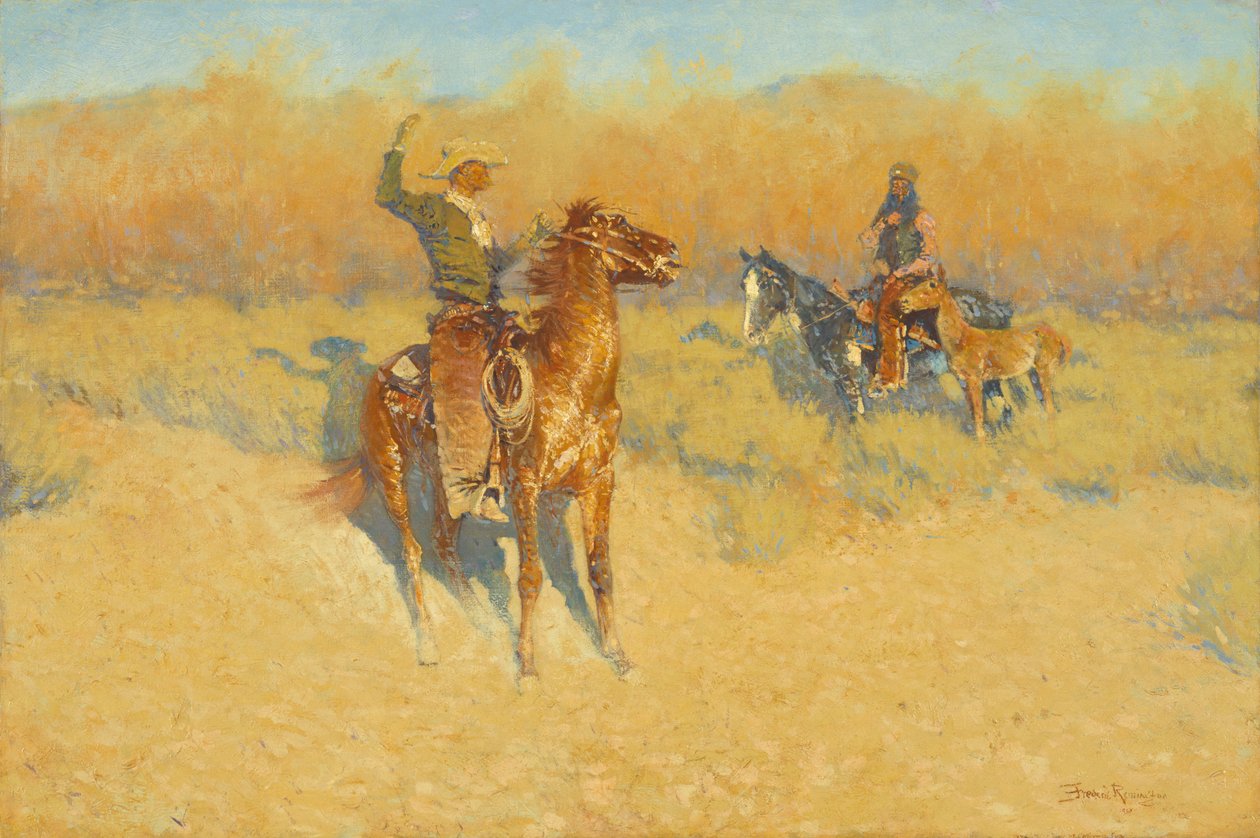 Znak dlouhorohého skotu od Frederic S. Remington