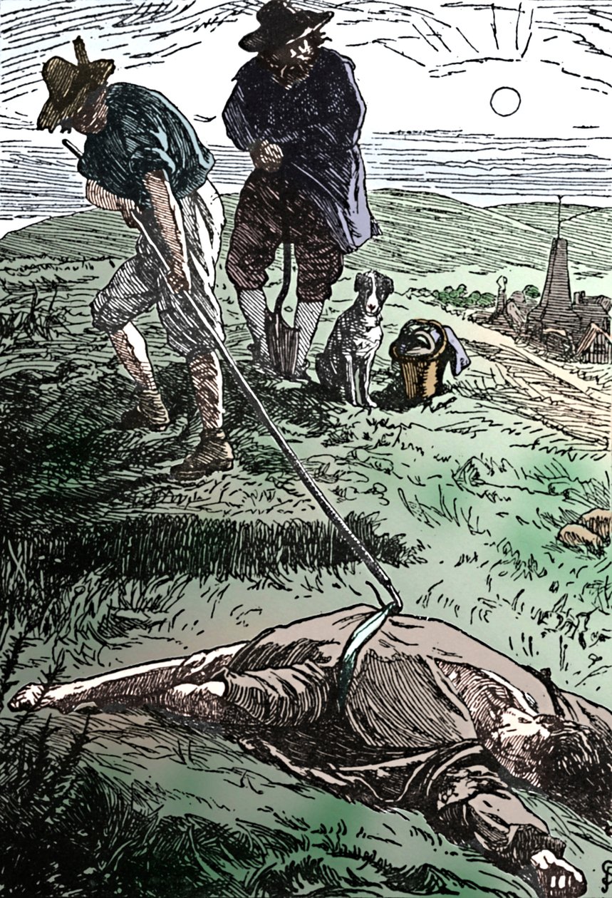 Ilustrace z Historie moru Defoe, 1862, 1923 od Frederic Shields