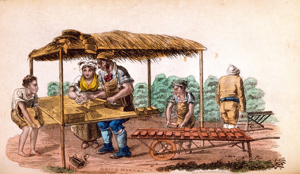 Brick Maker od Ackermanns World in Miniature od Frederic Shoberl