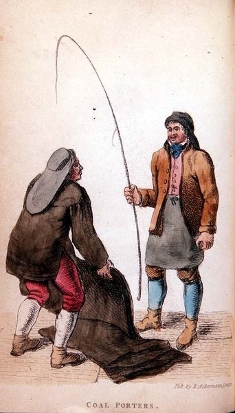 The Coal Porters from Ackermanns World in Miniature, 19. století (barevné lito) od Frederic Shoberl