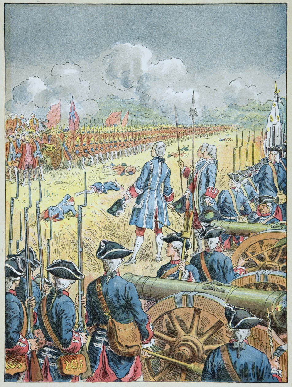 Bitva u Fontenoy 11. května od Frederic Theodore Lix