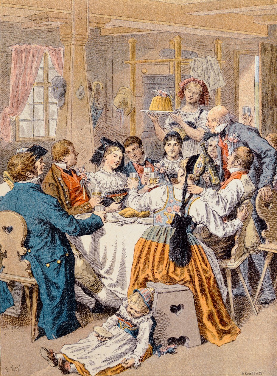 Oslava zasnoubení v Alsasku, 1901 od Frederic Theodore Lix