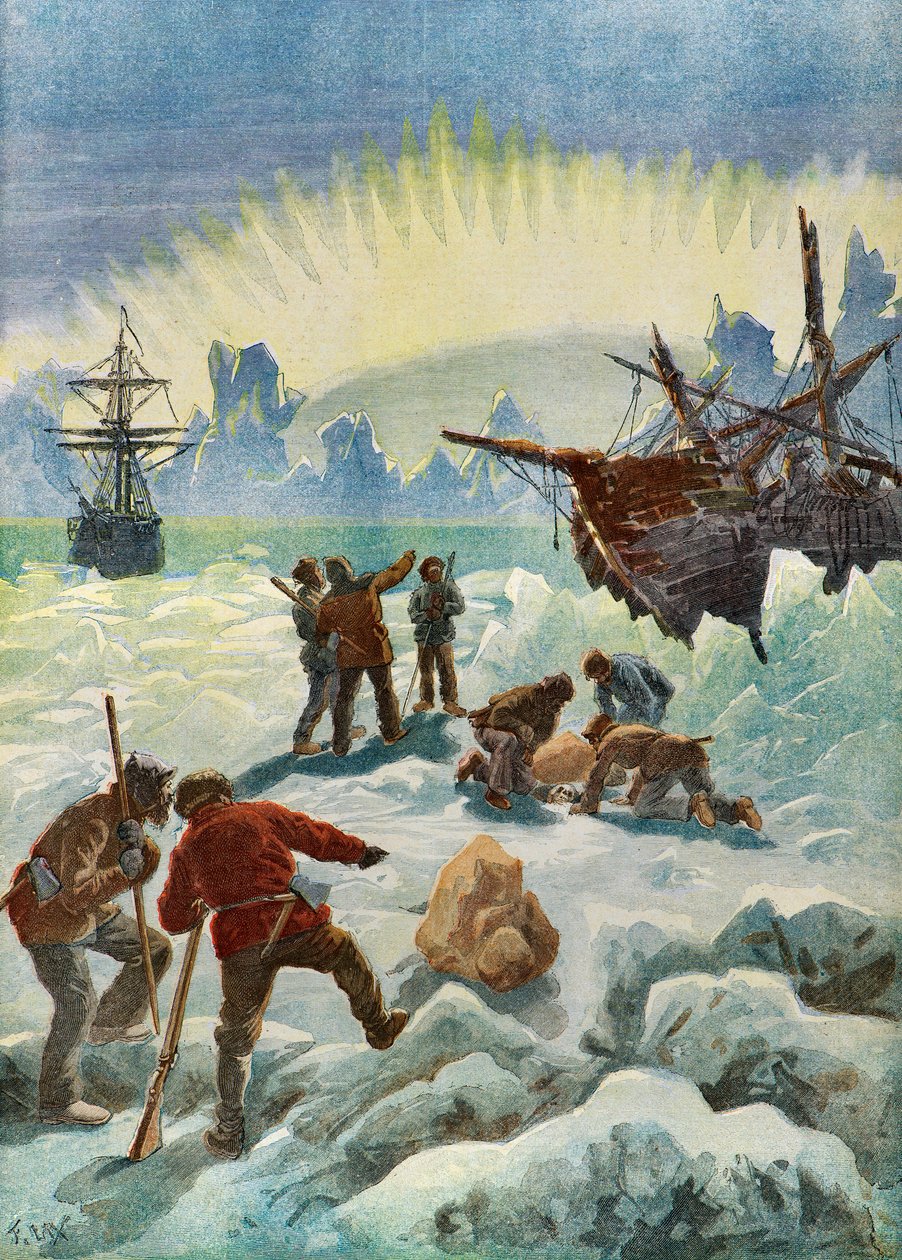 Nález pozůstatků norské lodi Vlnobití od Frederic Theodore Lix